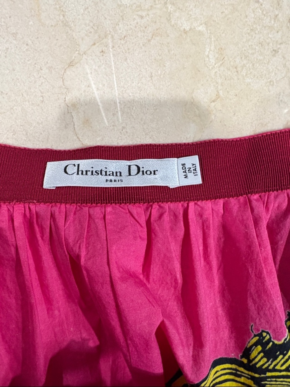 Dior Pink Tropical Print Skirt - Picture 3 of 4